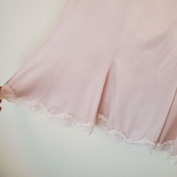 Heartstrings by Maidenform vintage pale pink midi length slip union label - Picture 3 of 10